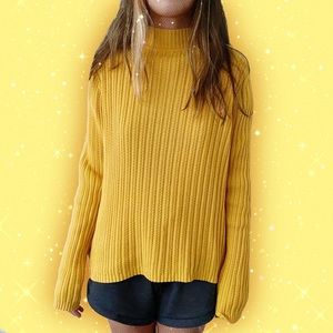 🍋🐢 cute knit yellow turtle neck 🐢🍋